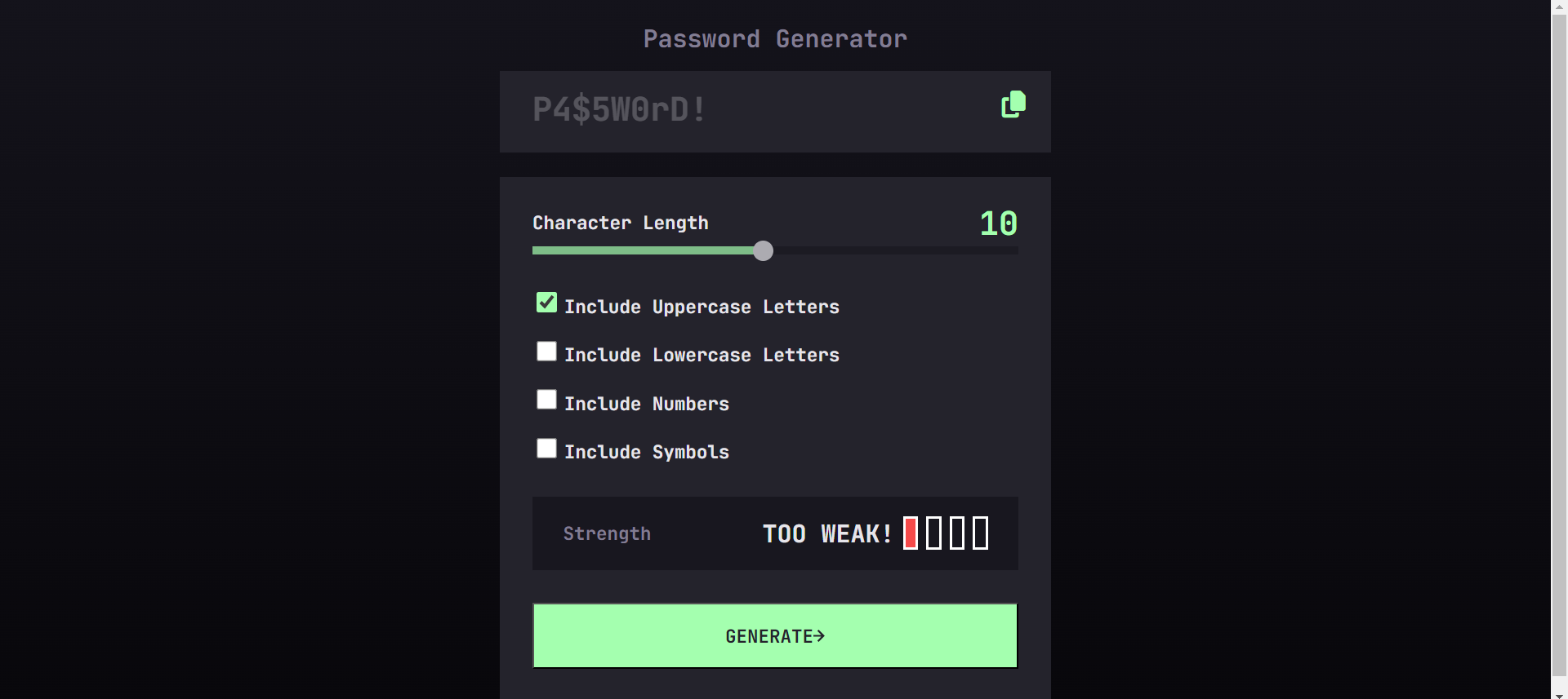 PassWord Generator